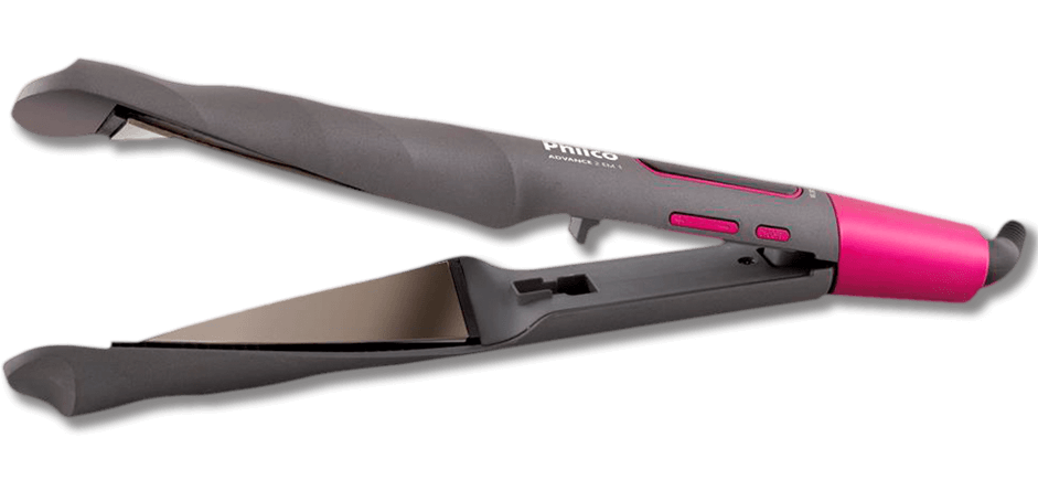 Possui cordão elétrico giratório em 360° Prancha Cacheadora Advance Philco mobilidade
