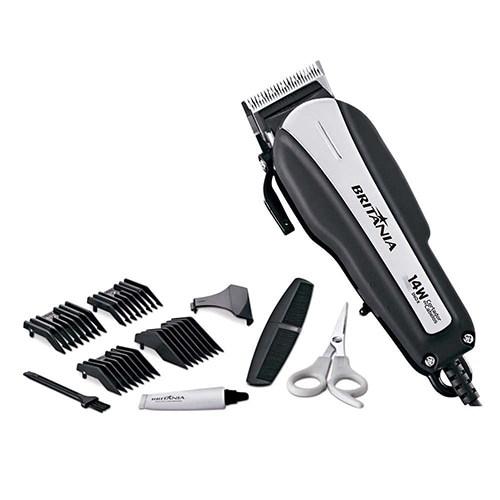 Máquina de Cortar Cabelo Britânia Inox Máquina Cortar Cabelo Britânia pentes corte aparelho equipamentos