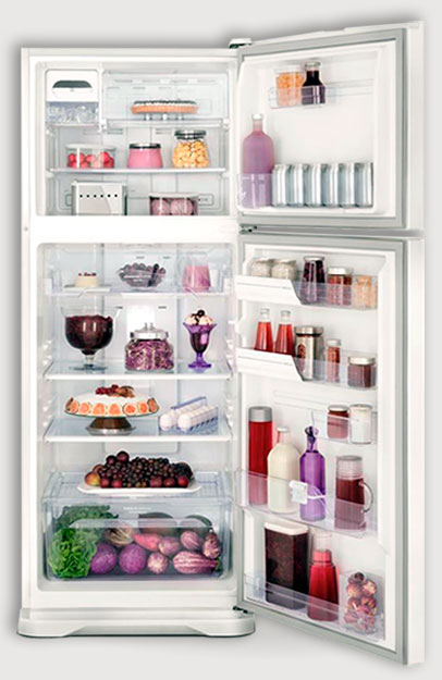 espaço interno do Refrigerador Electrolux Frost Free TF51 espaço interno do Refrigerador Electrolux Frost Free TF51