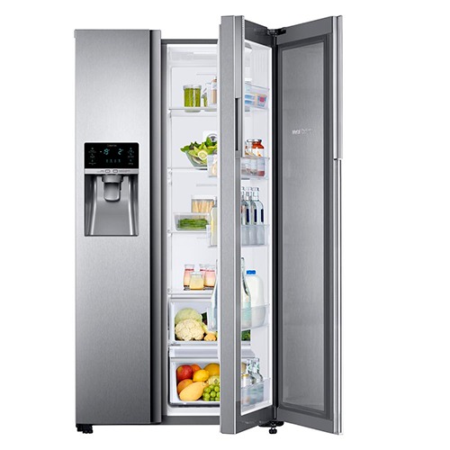 espaço Food Showcase porta dupla display digital dispenser