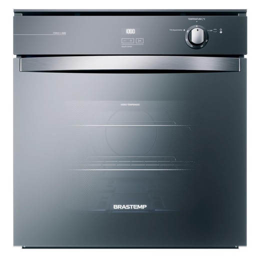 Forno de Embutir Brastemp BOA84AR - a Gás Forno Embutir Brastemp BOA84AR Inox Espelhado 78 Litros