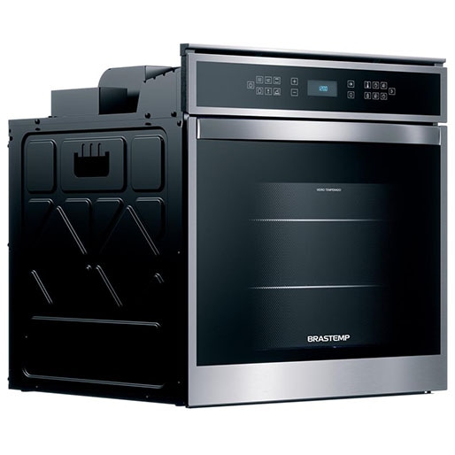 Forno de Embutir Elétrico Brastemp BOT84AR Inox 84 Litros forno embutir eletrico brastemp bot84ar inox 84 litros