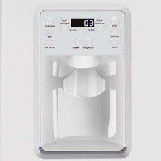 refrigerador Side by Side GE ZF2LFBFWW dispenser
