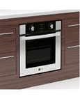 GE com acabamento moderno em aço inox e vidro