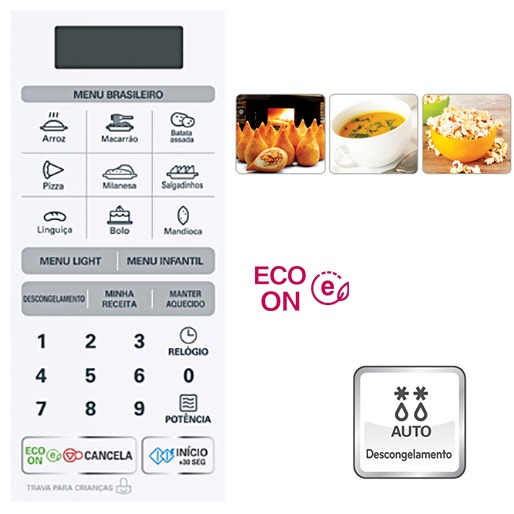 Painel Prático Micro-ondas LG