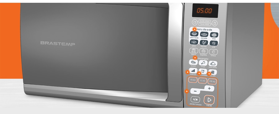 Forno de micro-ondas Brastemp BMA30 Cinza