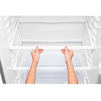 Refrigerador Electrolux CycleDefrost Duplex DC51X com Freezer Gigante prateleiras vidro