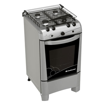 fogão Continental 4 bocas Novitá FGCT004PN Inox