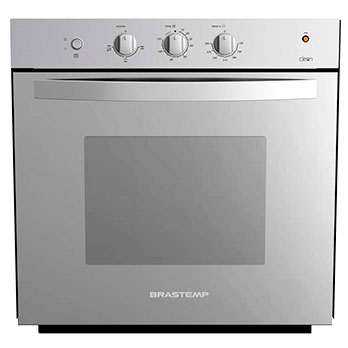 forno de embutir elétrico Brastemp Clean BOB61AR Inox