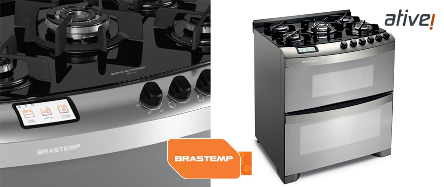 Fogão Brastemp 5 Bocas Ative! Smart Cook BFD5SAR