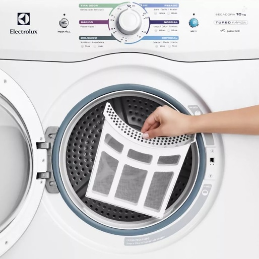 Filtro pega-fiapos de fácil remoção Máquina Secar Roupas Electrolux ST10 Porta 180 graus