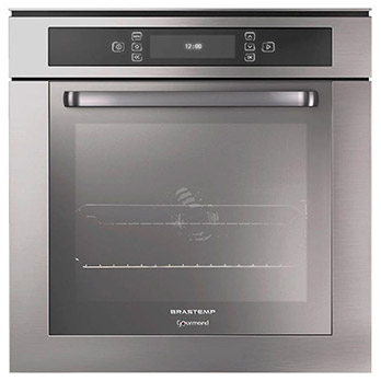 forno de embutir elétrico Brastemp Gourmand B0260AR Inox design
