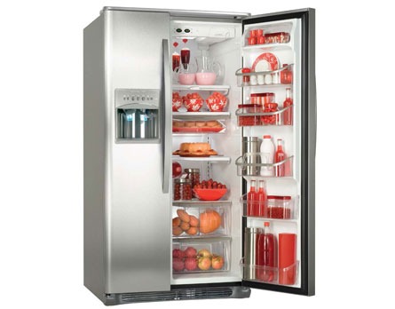 refrigerador Side by Side Electrolux SS77X aberto