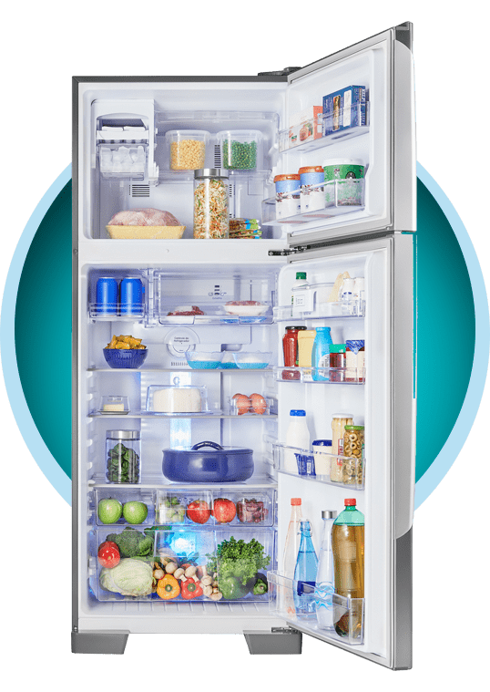 Refrigerador Panasonic NR-BT51PV3X com 435 litros Aço Escovado Refrigerador Panasonic NR-BT51PV3X com 435 litros Aço Escovado
