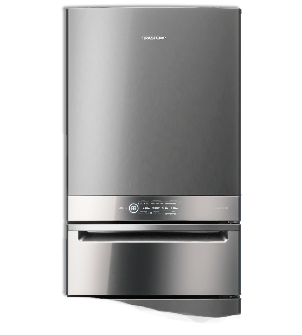 Geladeira Brastemp Inverse 3 BRY59BK 419L Inox Geladeira Brastemp Inverse 3 BRY59BK 419L Inox