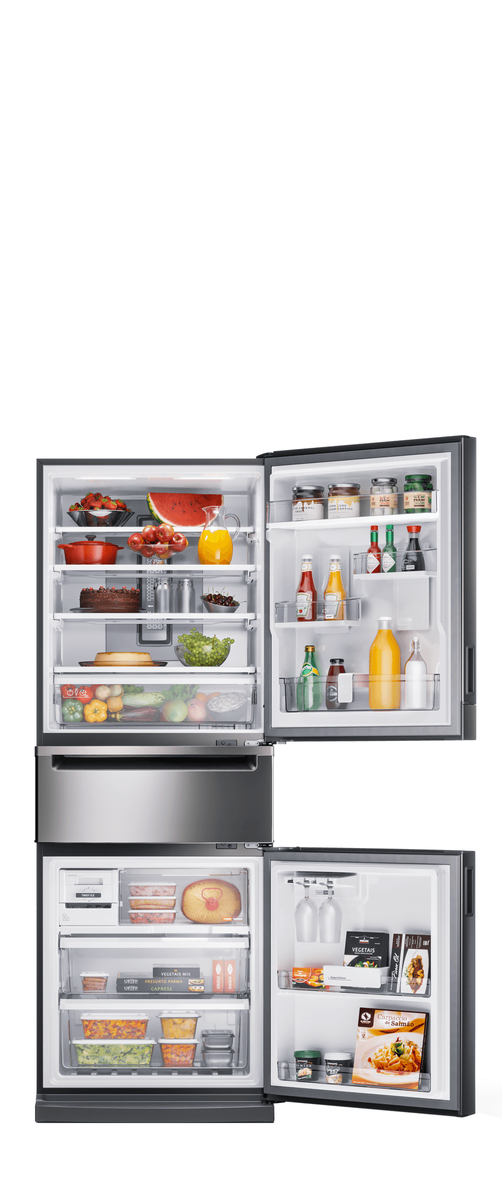 Selo de classificação A do Procel Refrigerador Brastemp Inverse 3 BRY59BK