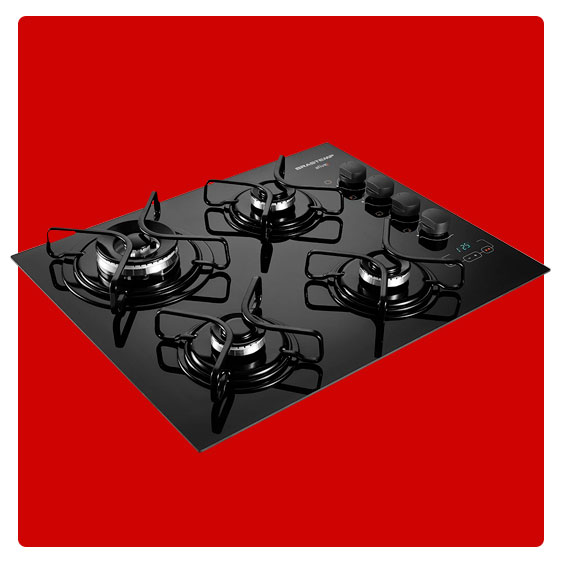 Cooktop Brastemp BDT62AE Touch Timer 4 Bocas Ponto
