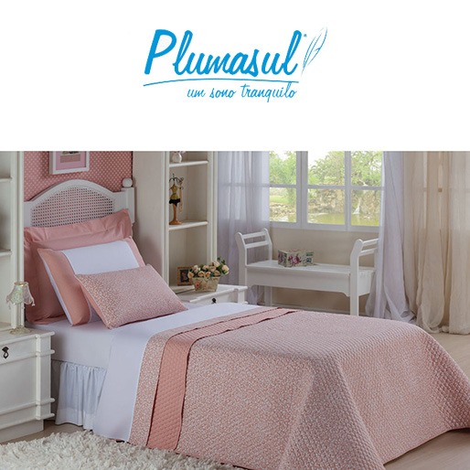 Jogo de Cama Plumasul Percal 200 Fios Charisma Clas Solteiro Salmão Jogo Cama Plumasul Percal 200 Fios Charisma Clas
