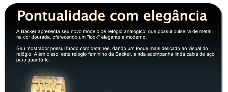 Relógio Backer 3003145F