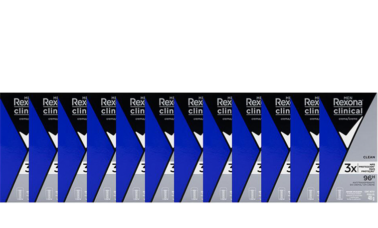 Desodorante Creme Rexona Clinical Men Clean 12 Unidades