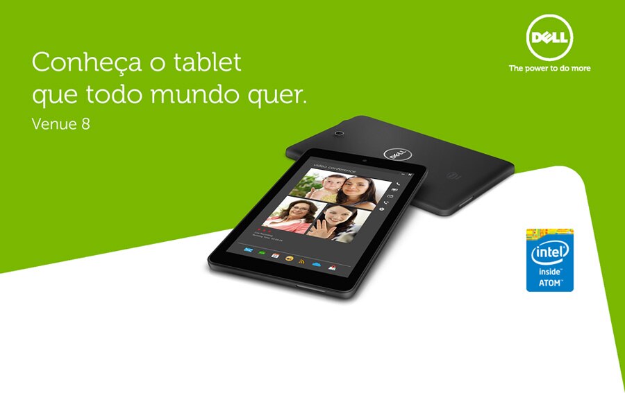 Tablet Dell Venue 8 3830 A10 com Tela 8", 16GB, WiFi, Android 4.2