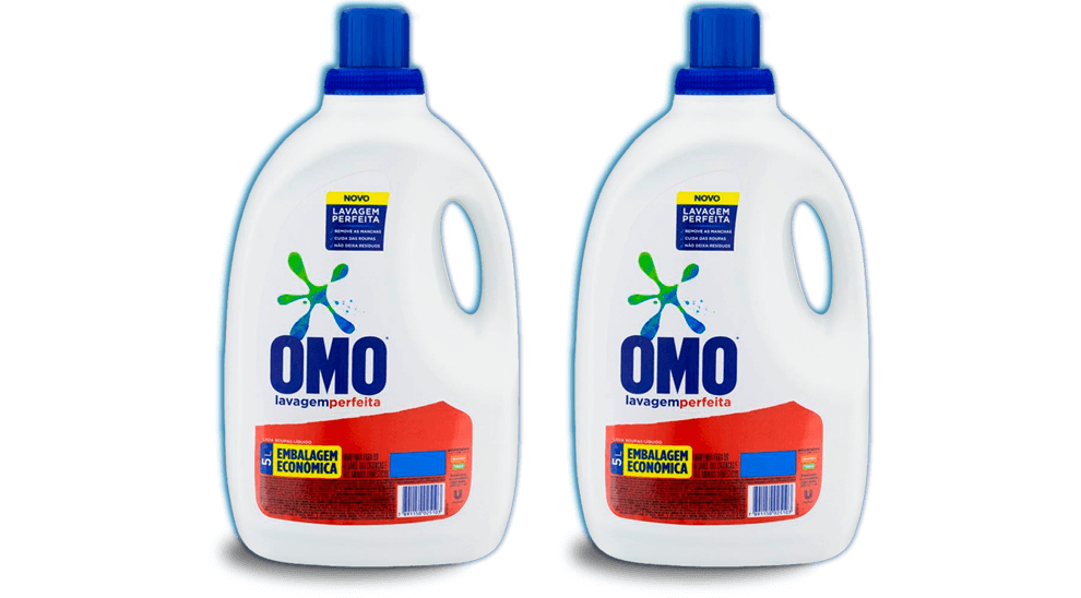 Sabão Líquido Omo Lavagem Perfeita 5 Litros - 2 Unidades