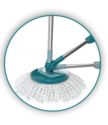 Com 3 refis diferentes: tira pó, microfibra e limpeza pesada Mop Giratório FlashLimp Fit Acessórios Limpeza