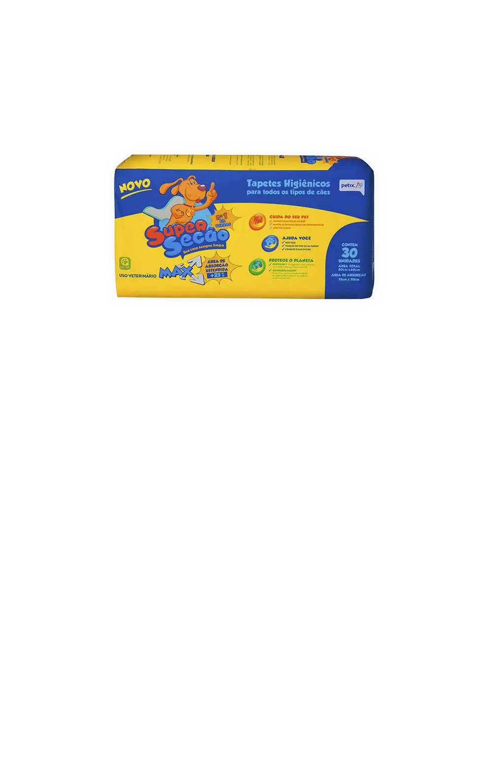 Tapete Higiênico para Cães Petix SuperSecão área