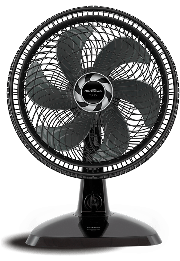 Acompanha base para apoio na mesa Ventilador de Mesa Britânia BVT405 Super Turbo base