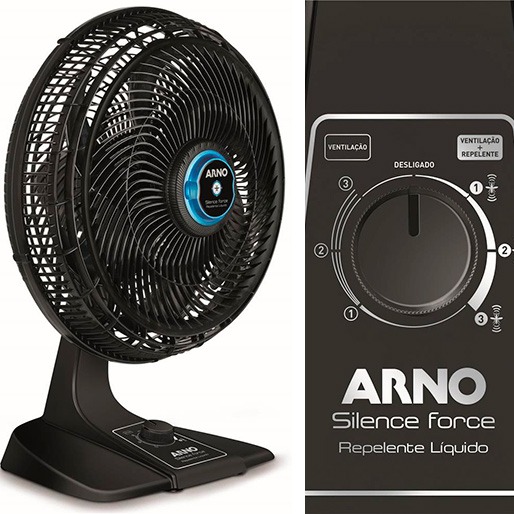 ventilador arno repelente 3 velocidades