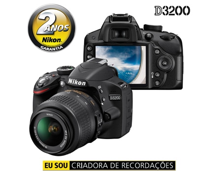 câmera digital Nikon D3200 Preta
