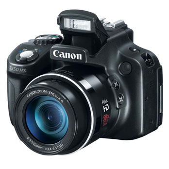 Câmera Canon SX50 Preta de 12,1 megapixels zoom