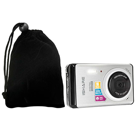 Câmera Digital Tron Ishare Prata bolsa transporte