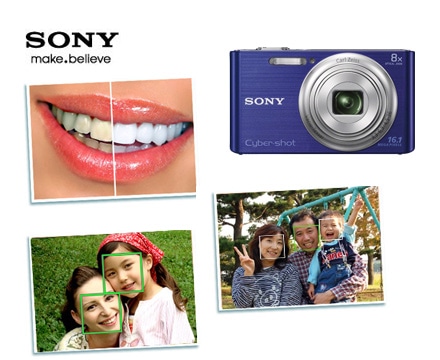 Detector de sorriso, de face e retoque de imagens