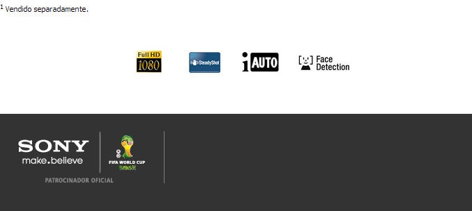 Funções a Máquina de Fotografar Sony