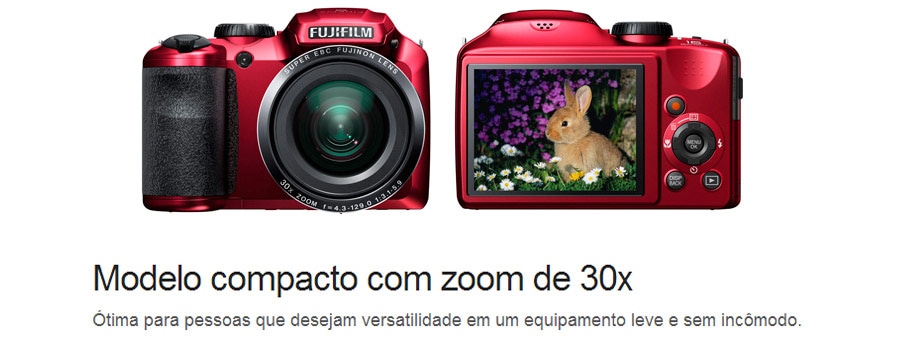 Câmera FujiFilm FinePix S4800 Vermelha