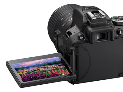 LCD de 3.2 polegadas com giro