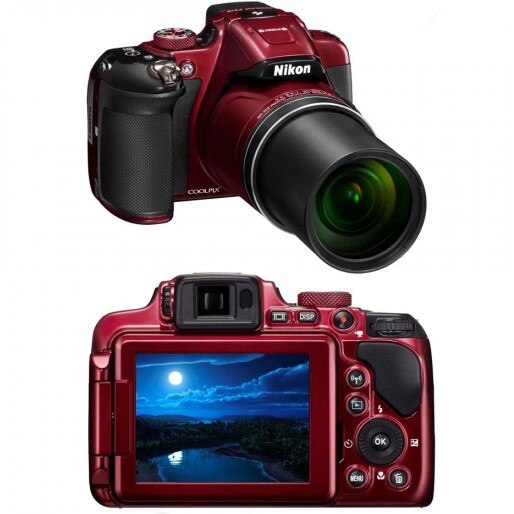 Câmera Digital Nikon Coolpix P610 Vermelha – 16.0MP, LCD Móvel 3", Zoom