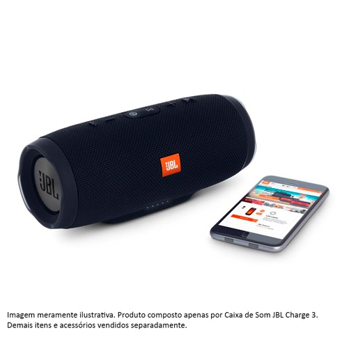 Conectividade: bluetooth e micro USB caixa som portátil jbl charge 3 bluetooth