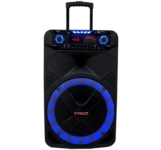 Faça sua festa particular Caixa de Som Amplificada TRC 515 Bluetooth