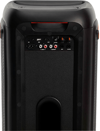 A PartyBox 200 pode carregar a bateria de seus dispositivos Caixa de Som PartyBox 200 JBL conexões USB Bluetooth TWS RCA
