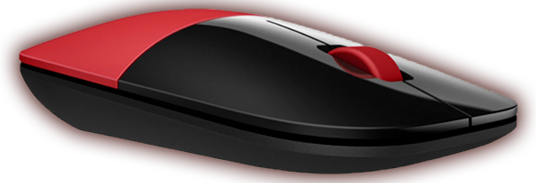 Mouse óptico com scroll Mouse HP Z3700 duas baterias AA