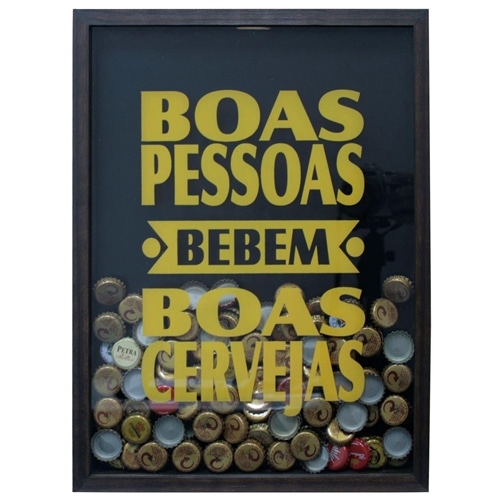 Quadro Decorativo Kapos Boas Cervejas Quadro Porta Tampinhas Kapos Boas Cervejas