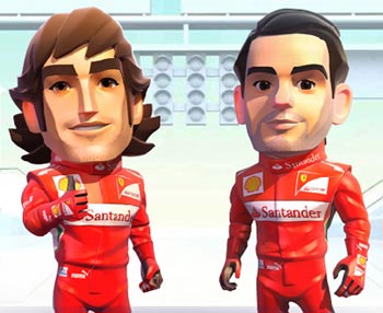 F1 Race Stars Fernando Alonso Felipe Massa Ferrari