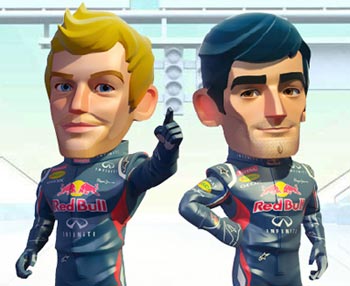 F1 Race Stars Sebastian Vettel Webber Red Bull
