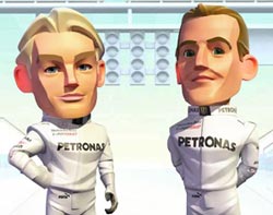 Game PS3 Mercedes Nico Rosberg Michael Schumacher