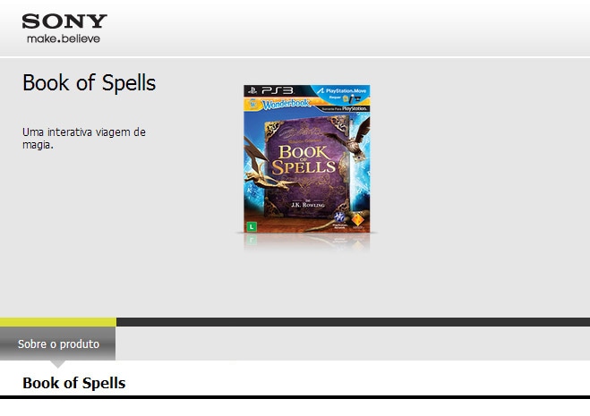 Jogo Wonderbook: Book of Spells PS3