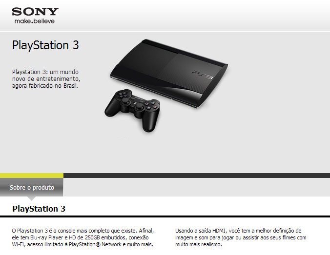 Console Sony Playstation 3 250GB