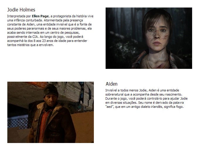 Jodie Holmes, a protagonista da história de Beyond: Two Souls