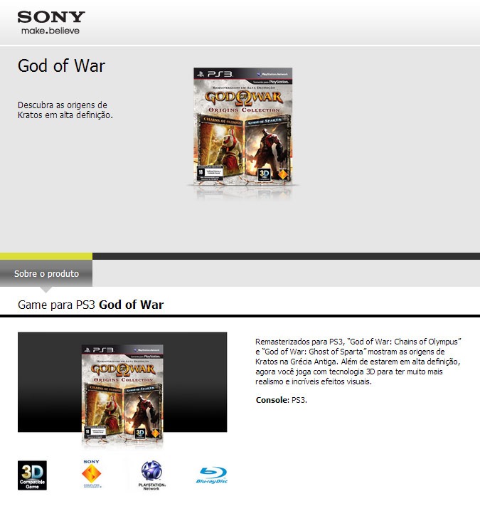 Jogo God of War: Origins Collection - PS3